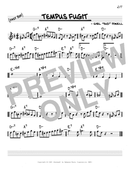 page one of Tempus Fugit (Real Book – Melody & Chords – C Instruments)