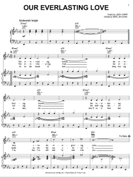 page one of Our Everlasting Love (Piano, Vocal & Guitar Chords (Right-Hand Melody))