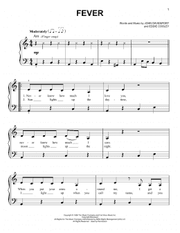 page one of Fever (Easy Piano)