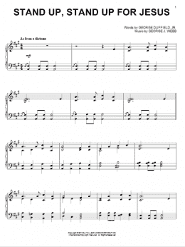 page one of Stand Up, Stand Up For Jesus (Piano Solo)