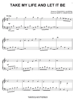 page one of Take My Life And Let It Be (Piano Solo)