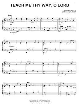 page one of Teach Me Thy Way, O Lord (Piano Solo)