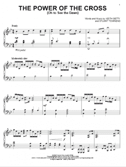 page one of The Power Of The Cross (Oh To See The Dawn) (Piano Solo)
