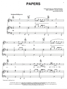 page one of Papers (Piano, Vocal & Guitar Chords (Right-Hand Melody))