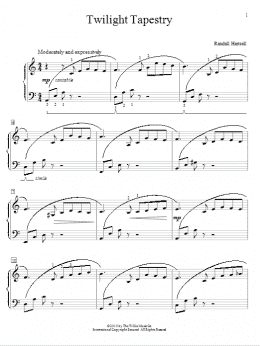 page one of Twilight Tapestry (Educational Piano)