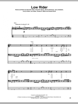 page one of Low Rider (Bass Guitar Tab)