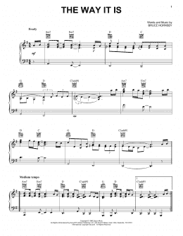 page one of The Way It Is (Piano, Vocal & Guitar Chords (Right-Hand Melody))