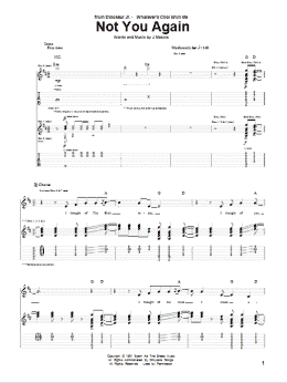 page one of Not You Again (Guitar Tab)