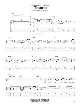 page one of Thumb (Guitar Tab)