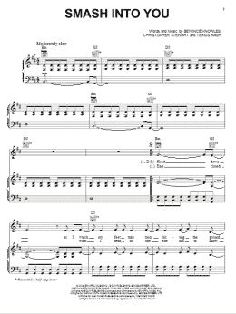 page one of Smash Into You (Piano, Vocal & Guitar Chords (Right-Hand Melody))
