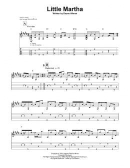 page one of Little Martha (Guitar Tab (Single Guitar))