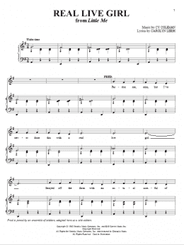 page one of Real Live Girl (Piano & Vocal)