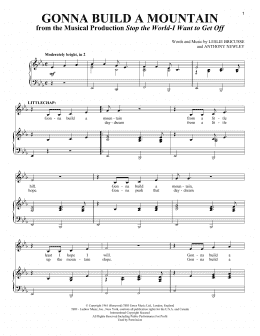 page one of Gonna Build A Mountain (Piano & Vocal)