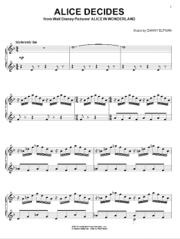 page one of Alice Decides (Piano Solo)