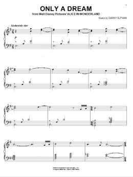 page one of Only A Dream (Piano Solo)
