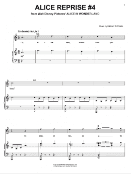 page one of Alice Reprise #4 (Piano, Vocal & Guitar Chords (Right-Hand Melody))