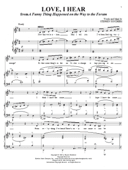 page one of Love, I Hear (Piano & Vocal)