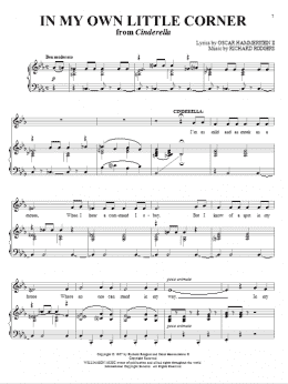 page one of In My Own Little Corner (Piano, Vocal & Guitar Chords (Right-Hand Melody))