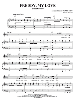 page one of Freddy, My Love (Piano, Vocal & Guitar Chords (Right-Hand Melody))