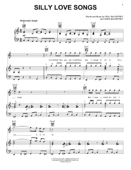 page one of Silly Love Songs (Piano, Vocal & Guitar Chords (Right-Hand Melody))