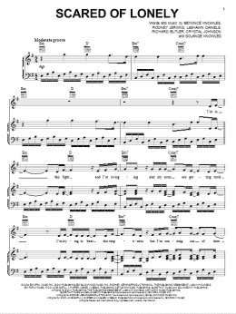 page one of Scared Of Lonely (Piano, Vocal & Guitar Chords (Right-Hand Melody))