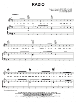 page one of Radio (Piano, Vocal & Guitar Chords (Right-Hand Melody))