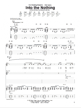 page one of Into The Nothing (Guitar Tab)