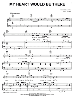 page one of My Heart Would Be There (Piano, Vocal & Guitar Chords (Right-Hand Melody))