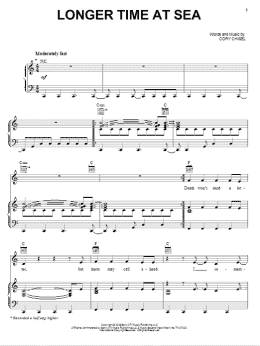 page one of Longer Time At Sea (Piano, Vocal & Guitar Chords (Right-Hand Melody))