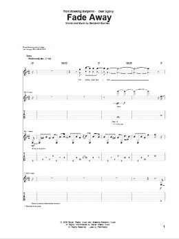 page one of Fade Away (Guitar Tab)