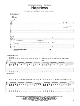 page one of Hopeless (Guitar Tab)