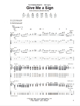 page one of Give Me A Sign (Guitar Tab)