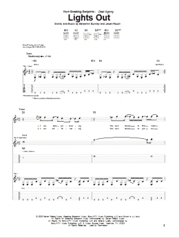 page one of Lights Out (Guitar Tab)