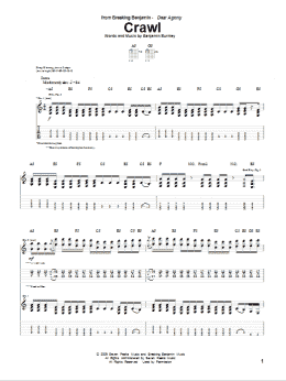 page one of Crawl (Guitar Tab)