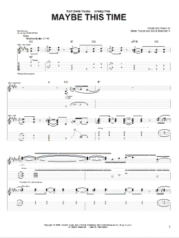 page one of Maybe This Time (Guitar Tab)