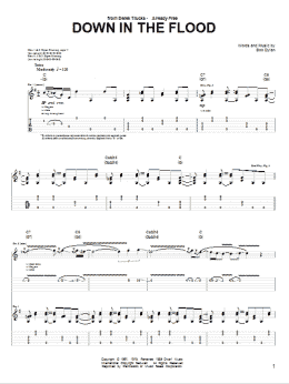 page one of Down In The Flood (Guitar Tab)
