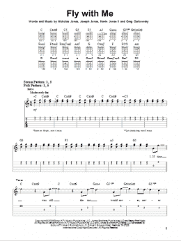 page one of Fly With Me (Easy Guitar Tab)