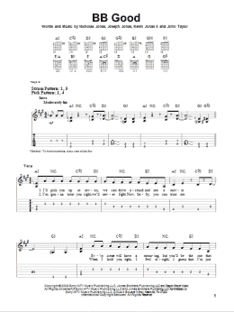 page one of BB Good (Easy Guitar Tab)