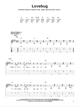 page one of Lovebug (Easy Guitar Tab)