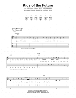 page one of Kids Of The Future (Easy Guitar Tab)