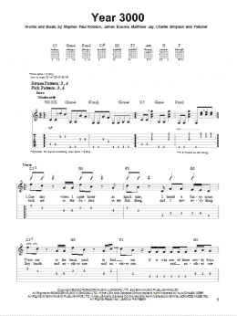 page one of Year 3000 (Easy Guitar Tab)