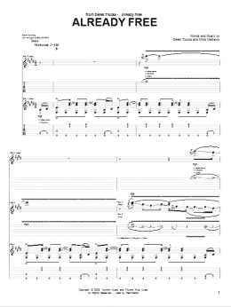 page one of Already Free (Guitar Tab)