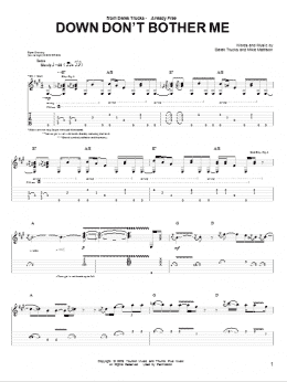 page one of Down Don't Bother Me (Guitar Tab)