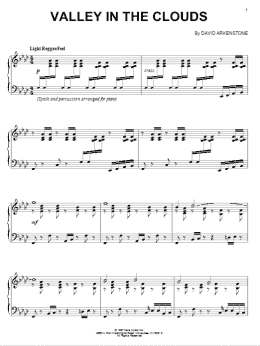 page one of Valley In The Clouds (Piano Solo)