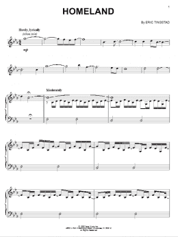 page one of Homeland (Piano Solo)