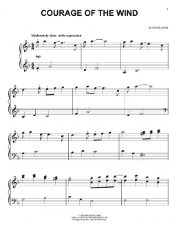 page one of Courage Of The Wind (Easy Piano)