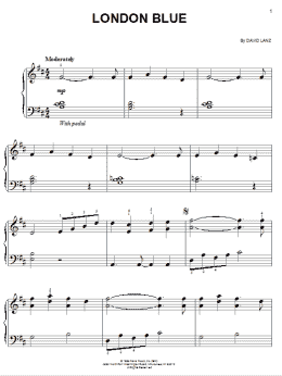 page one of London Blue (Easy Piano)