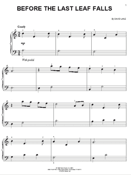 page one of Before The Last Leaf Falls (Easy Piano)