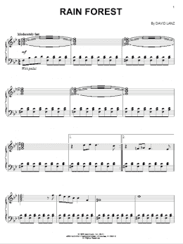 page one of Rain Forest (Piano Solo)