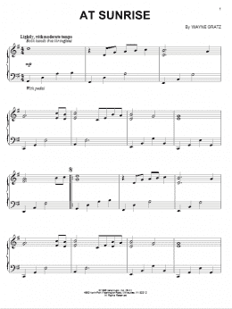 page one of At Sunrise (Piano Solo)